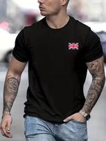 Union Jack Flag Great Britain British Graphic Cotton T-Shirt TRENDING S įvairiaspalvis