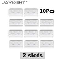 10Pcs 2/4-Hole Dental Mixing Trays Disposable Mixing Trays for Light-Curing Adhesives Dental Laboratory Tools Dental Materials
