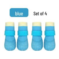 Waterproof Non-Slip Dog Rain Boots - Soft, Breathable, Dirt-Proof Pet Shoes for Small Dogs M set of 4 for 7-10 lbs dogs