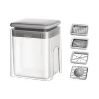 Vegetable Chopper 4-in-1 Manual Multifunctional Cutter with Container Chopper Vegetable Cutter for Ginger Onion Carrot Tomato