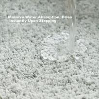 Saiboseke Machine Washable Bathroom Door Mat  Water Absorbent Non-Slip Floor Rug Plain Carpet 40X60CM