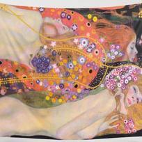 Klimt's Tapestry of Water Snakes and Gustav Nude 100X70CM