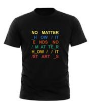 Radiohead Separator Lyrics T-Shirt No Matter How It Ends Indie Rock Fan Art Tee XXXXL black