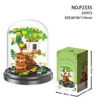 Flower Bouquet Micro Building Blocks flowers Bonsai Model Construction Set Home Decoration Toys For Kids 8 year old girls Gifts