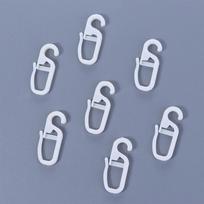 50 Pcs Shower Curtain Hooks Glide Roller Rustproof Stainless Steel Rings With Clips Polished Chrome for Bathroom Rods Curtains