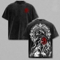 2026 Hot Sale The Seven Deadly Sins Anime T-shirt Escanor Vintage Washed T Shirt Summer Short Sleeve Cotton Tees Clothes Men Women Clothing Top L