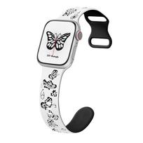 „Apple Watch S10“ dirželis su drugelio formos įspaudu – minkštas silikoninis drugelio formos užsegimas, skirtas „iWatch 10/9/8/7/6/5/4/3/2/1/Se/Ultra/ultra2“. S3/S2/S1 【38mm】