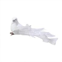 Baltieji paukščiai Dirbtinės putplasčio plunksnos balandžiai Craft Birds Mini dekoratyviniai paukščiai