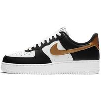 Nike Air Force 1 Low Black White Metallic Gold Sneakers CZ9189-001 43