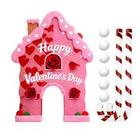 Gingerbread Golf Game Set Mini Golf Course with Candy Cane Club And Balls Christmas Party Game for Family Indoor Home Office Fun A