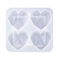 DIY Crystal Keychain Silicone Mold with Hole, Epoxy Resin Crafting Molds for Valentines Holiday Festival Decorations S