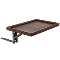 Wooden Foldable Bedside Shelf No Drilling Top Bunk Bedside Table Tray Bed Table Shelf for Dorm Bunk & Loft Beds and Kids Room