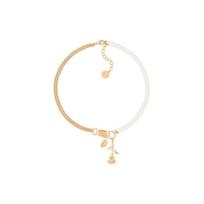 Dior Dream Half Metal Half Pearl Rose Necklace Women necklace N1555DDMVE-D301 White/Gold,F