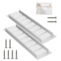 2Set Wardrobe Cabinet Furniture Door Grille Vents Wide Rectangular Air Vent Ventilation Breathable Mesh Air Vent 1