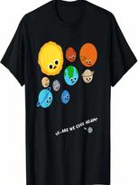 Funny Pluto Versus Solar System Planets T-Shirt S įvairiaspalvis