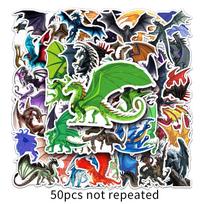 50pcs Cool Dragon Graffiti Stickers - Creative DIY for Skateboards, Phone Cases & Suitcases, Waterproof