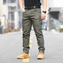 Cross Season Tactical Pants Men’s Multi-Pocket, Wear-Resistant Combat and Work Pants XXL kariškai žalia