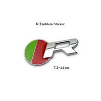 (R) 3D Metal Car Front Grill Rear Trunk Sticker For Jaguar Car R Sport Emblem R