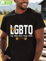 Unisexs LGBTQ Gym TShirt with Funny Muscle Legs Biceps Triceps Quads Design Black Workout Shirt Breathable Stretch Fabric Suitable for Gay 3XL