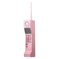 Senamadiškas vintažinis telefono modelis, plytos formos mobiliojo telefono modelis, ornamentas, amatai, dovana rožinė