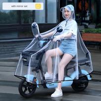 Vairuoti visiškai skaidrų lietpaltį vyrams ir moterims elektrinei transporto priemonei PVC didelis skaidrumas lauko dviračių sportas vizualinė navigacija gray