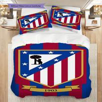 Vibrant Colors Club Atlético Madrid Bedding (1 * duvet cover + 2 * pillowcase, without core) Soft and comfortable Duvet cover and pillowcase 135x200cm