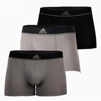 Adidas Logo Pattern Breathable Mid-Rise Underwear 3-Pack Men Underwear 4A3M04-907 S