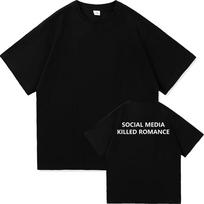 Socialinė žiniasklaida nužudė romantiką marškinėliai vyrams estetiški Valentino laiško atspaudas marškinėliai unisex aukštos kokybės porų medvilniniai marškinėliai S