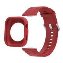Silicone Case+Strap for Huawei Watch Fit 4 Pro Comfortable Comfortable Breathable Band Huawei Watch Fit4 raudona