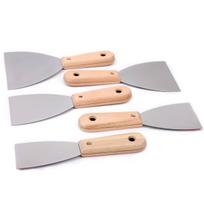 Stainless Steel Putty Knife Wood Handle 1-6 Inch Professional DIY Wall Repair Tool for Home Improvement Construction Carpentry 3 Inch beige