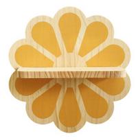 Decorative Floating Shelf Flower Shape Wall Shelf Wooden Wall Plant Holder Crystal 1pc
