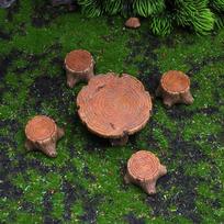 5 Miniature Tree Stump Garden Art Accessories Resin Decoration, Garden Landscape Accessories, Resin Creative Crafts