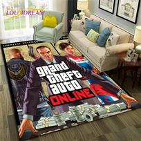 GTA 3D žaidimai Grand Theft Auto žaidėjo kilimas kilimėlis namams svetainei miegamajam sofai durų kilimėlis dekoras, vaikiškas kilimas neslystantis grindų kilimėlis 40x60cm gray