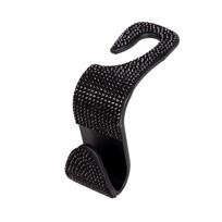 Rhinestone Car Seat Back Hook Bling Diamond Hanger Auto Back Universal Headrest Mount Storage Holder Car Interior Accessories. Red