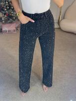 Jeans for Women Straight Diamonds Pants Stretch High Waist Washed Mom Jeans Vintage Denims Streetwear Y2k Streetwear Trousers S juoda