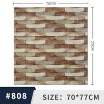 Lipnios 3D trimačiai sienų lipdukai Putplasčio plytų rašto dekoratyviniai lipdukai Retro tendencijos foninės sienos danga Muraux 3mm 70x77cm