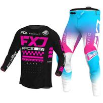 motokroso pavarų komplektas vaikams 4 5 6 7 8 9 10 11 12 13 metų Jaunimas vaikas Motociklas berniukas Mergaitė Jersey Pant Kits lenktyninis kostiumas Visureigis Enduro MX MTB S-20 blue