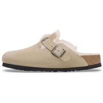 Boston Wmns Birkenstock Shearling Suede 'Taupe' 1028299 36