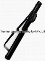 Crocodile Skin Style Billiard Cue & 2-Hole Case: Black 9-Ball/8-Ball Design 90cm x 9.5cm