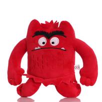Cute Monster Plush Toy for Kids Emotional Comfort Soft Stuffed Animal Doll Birthday Christmas Gift for Boys and Girls raudona