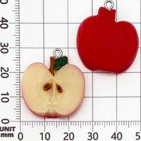 15-Color Resin Cartoon Fruit Pendants: Watermelon & Apple Charms for DIY Jewelry