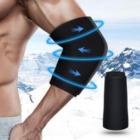 Dvigubo naudojimo gelinis ledo kompresas alkūnės ir kelio atrama - Didelis elastingumas, slėgio mažinimas, smūgių absorbcija, karštos/šaltos terapijos įranga. Small Elbow Support black