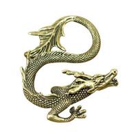 Handcrafted Brass Dragon Figurine 1Pcs Chinese Zodiac Retro Mini Mythical Beast Statue Home Desk Decor Collection A1