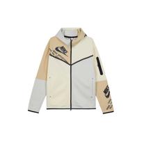Nike Sportswear Tech Fleece Printed Full-Zip Hoodie Light Bone/Coconut Milk/Sesame/Black DM6475-072 L