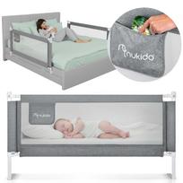 Lova apsauginis turėklas, Saugos varteliai, Užraktas, 160 cm, Nukido Nk-227, Pilka