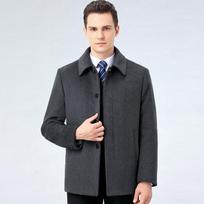 Men's wool coat mid-length removable lining woolen coat autumn and winter business executive style 170