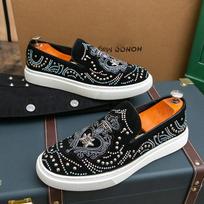 American Vulcanized Shoes Men Slip-on Light Comfortable Brand Small Leather Shoes Hiking Travel Shoes Men Size 38-45 38 juoda