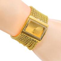 Women Fashion Multi-layer Beads Analog Quartz Alloy Band Bracelet Wrist Watch