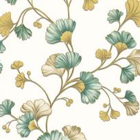 Vintage Ginkgo Leaf Wallpaper 3D Living Room Bedroom Background Hotel Vine Floral Wall Paper House Decoration 9.5mx53cm