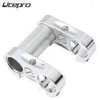 S95 Bicycle Double  Stem  Riser 412 Hollow Handlebar Stem For Folding Sp8 Handlebar Stem Silver